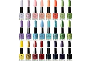 BEAUTY4BRITAIN Set de Esmaltes Oh La La Lacquer: Colección de Lujo de 24 Colores Modernos (12 ml cada uno) de Larga Duración, Secado Rápido, Altamente Pigmentados, Elegante Caja Floral