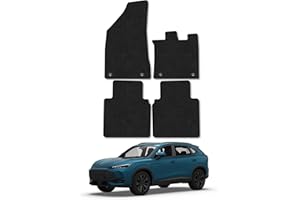 CAR MAT CO MG HS Automatic (2024+) Car Mats Accessories Tailored Fit Carpet Floor Mats Non Slip Black Trim Full Coverage Compatible Accessory Front Rear Set Anti Slip Granulated Backing Hand-Finished Clips