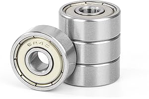 JESUSTREE 4 Pezzi 624ZZ Cuscinetti a Sfera 4x13x5mm Doppia Protezione Metallica, Acciaio Cromato, Pre-Lubrificati, 624-2Z Cuscinetto Radiale a Sfere in Miniatura per Pattini, Skateboard, Longboard, Scooter