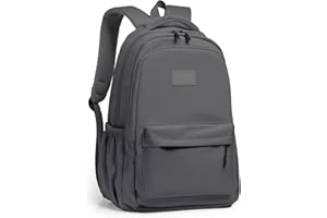 Lahrma Travel Backpack Womens, Lightweight 14 Inch Laptop Rucksack Bag for Men, Splash-proof & Casual Daypacks for School College Work (Grey)