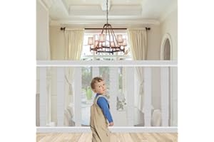 TOPJOWGA Rete Di Sicurezza Per Scale, 300 X 77 cm Rete di Sicurezza per Bambini, Rete Protettiva Per Balcone, Rete di Protezione Delle Scale per Bambini, Bambini Pet Scale Protezione (Bianco)