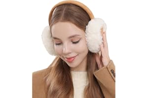 Gajaous Cache-oreilles d'hiver, écouteurs en peluche chauds, couvre-oreilles pour temps froid, muffs d'oreilles pliables mignons pour femmes et filles
