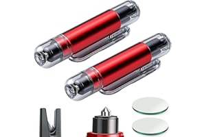 Pipihome Safe Pro X Car Window Breaker, 2pcs Car Safety Hammer with Seatbelt Cutter, Portable Car Glass Breaker, Emergency Car Accessories Escape Tool for All Vehicles