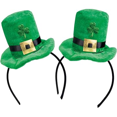 Chapeau Fedora Saint Patrick - Vert à Carreaux Avec Trèfle, Accessoire Fête Irlandaise Et Carnaval