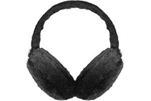 SOIMISS Adjustable Ear Warmers Women's Black Earmuffs Winter Fluffy Ear Warmers 2024 Foldable Earmuffs, black