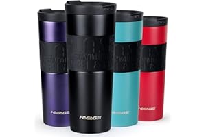 HASAGEI Travel Mugs for Hot Drinks, 600ml Insulated Coffee Mug with Leakproof Lid BPA-Free Coffee Travel Mug, Vacuum Insulation Stainless Steel Cup for Hot and Cold Coffee and Tea