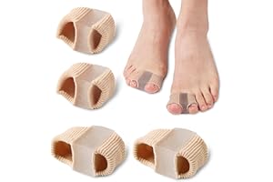 JHTSOLE Separator Palców do Haluksów Korektor Hammer Toes Big Toe Stretcher i Prostownica Wygodne miękkie Włókno 2 Pary S+L
