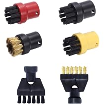 CLKE 6-teiliges Bürstenset Für Kärcher Dampfreiniger – Rund- & Flachbürsten Aus Nylon & Messing, Passend Für SC1, SC2, SC3, SC4, SC5, SC7 & CTK10