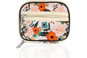 Serfeymi Pilulier Semainier Pilulier Medicaments 7 Jours Semainier Medicament Boîtes à Pilules de Voyage Avec étui à Fermeture éclair pour la Médecine, la Vitamine, le Supplément - Floraison 01