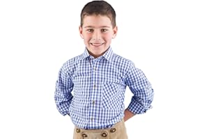 Isar-Trachten Trachtenhemd Kinder Jungen 52915 Kinderhemden Jungen Trachtenhemd grün Kariertes Hemd Kinder Jungen