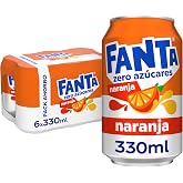 Fanta Orange Zero Sugar Soft Drink Pack 6 x 330ml | Low Calorie Sugar Free Orange Drink with Fruit Juice - Great for Meals, P