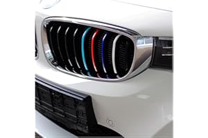 Set di 6-40 adesivi per auto per griglia anteriore e radiatore, Finest Folia, strisce decorative (K005, blu scuro, azzurro, rosso, bianco)