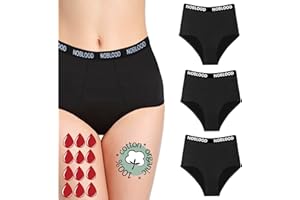 NOBLOOD Culotte Menstruelle Super Absorbante 10 ans/4XL en Coton Organique | Lavable | Culotte de Règles Flux abondant | Shorty menstruel | Taille Haute | Boxer menstruel | Ado Femme Fille