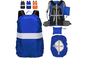 HIDEWALKER Housse de Protection imperméable pour Housse de Sac à Dos réfléchissante Anti Pluie Poussière Sac à Dos avec Sangle réglable pour randonnée, Camping, Voyage, Cyclisme