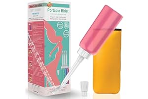 TONELIFE Bidet portable avec 2 buses + tube évolutif – Bidet de voyage de 500 ml – Bouteille de lavage périnéal pour soins post-partum – Bidet personnel portable de 500 ml – Lavage intime pour femme