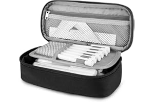 wonsar Federmäppchen Mäppchen Federtasche Etui 4 Fach Federmäppchen Mädchen Jungen Teenager Schlamppermäppchen für Schule & Büro