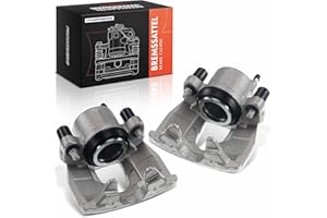 Frankberg 2x Brake Caliper Disc Brake Front Left Right Compatible with C-Max Ecosport Focus II Focus II Cabriolet Focus III 3 Saloon C30 S40 II V50 Replace# 1682875