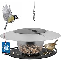 Mangeoire à Oiseaux Suspendue En Verre Soufflé à La Main - Résistante Aux Intempéries - Pour Fenêtre, Balcon, Jardin