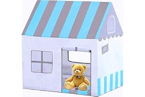 FLOVING Tenda per bambini, tenda per bambino, castello per bambini, blu, rosa, regalo di compleanno, interno/esterno, sala giochi, sicurezza e non tossico. (Blue)