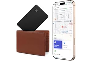 iVANKY Tarjeta de Seguimiento de Billetera, buscador de Billetera Delgada Recargable, Funciona con Apple Find My (Solo iOS), buscador de artículos para Etiquetas de Equipaje, pasaportes, teléfono