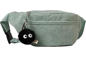 TYXHXTF Bauchtasche Damen Cord, Fanny Pack für Jungen Teenager Sportlich, Brusttasche Bum Bags für Outdoor Sport Reise Laufen Schule, Umhängetasche mit Verstellbarem Gurt (Grün)