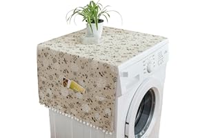GIEEU Pokrowiec na pralkę, pokrowiec na lodówkę, pokrowiec na pralkę, 55x130cm Wielofunkcyjny pokrowiec z boczną kieszenią do przechowywania (Pissenlit)
