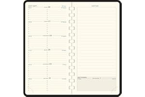 Exacompta - 17822E - Recharge agenda semainier de poche Espace 17S spiralé - 17,5 x 9 cm - Janvier à décembre 2026 - Coloris aléatoire