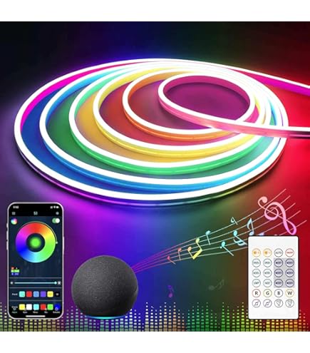 5 m RGBIC Ledstrip - muzieksync - segmentcontrole - kleurverandering - 64 scènemodi