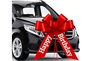 AVAGIAFORU Lazo Grande para Coche, Lazo Gigante para Regalo Coche Happy Birthday, Lazo Regalo Grande, Lazo de Coche XXL 76cm, Lazo de Regalo para Bicicleta, Navidad, Nuevo Hogar, Boda, Cumpleaños, Fiesta
