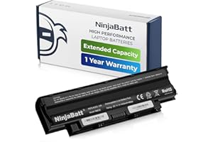 NinjaBatt Battery for Dell J1KND 04YRJH Inspiron N5110 N5010 N5050 3520 15R N5030 N5040 17R N4010 N7010 N7110 M5030 M5040 N4110 Vostro 3550 3750 1540 3450 - High Performance [6 Cells/4400mAh]