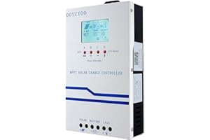 OOYCYOO Régulateur de charge solaire MPPT 60 A 48 V 36 V 24 V 12 V CC Auto Max 160 VDC Régulateur d'entrée solaire pour batterie au lithium NiCd ventilée et scellée avec rétroéclairage LCD Version