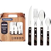 Tramontina Churrasco 21199/905 &Ccedil;atal, Kaşık, Biftek-Steak Bı&ccedil;ağı Seti (24 l&uuml; Kutu)​