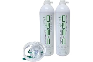 O2GO 2 X 18L Oxygen Can with Mask and Tube - revitalize 99.5% Pure Oxygen in a Lightweight Portable Canister | Take A Moment & Breathe with O-2GO Oxygen Cans