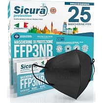 25 Masques FFP3 Certifiés CE – Fabriqués En Italie, Filtration ≥99%, Individuellement Scellés (12 Blancs + 13 Bleus)