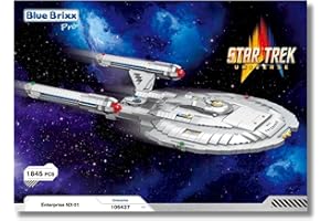 BlueBrixx Pro 105437 - Star Trek Enterprise NX-01 in blocchi con 1845 componenti