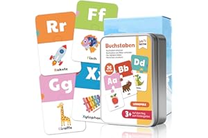 Buchstaben Puzzle ab 3, 4, 5, 6 Jahren - Buchstaben Lernen Deutsch [A-Z & 2 Leere Karten] - Alphabet Lernen - Kinderspielzeug & ABC Lernspiele ab 3 Jahre - Buchstabenkarten für Vorschule & Grundschule
