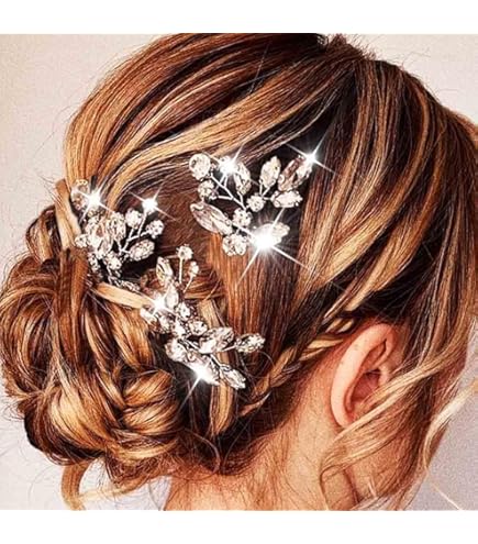 FRCOLOR 3pezzi Coroncina Sposa Elegante Cristallo Con Pettine