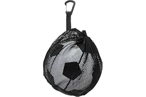 GmwyCzV Sac à Ballon Sacs en Maille Filet, Sacs à Ballon en Nylon avec Cordon Serrage et Mousqueton, Réutilisable Sac Filet Ballons de Sport, pour Basket-Ball Football Volleyball Rugby