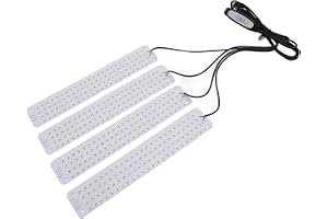 MAJONMMERD LED-växtlampapanel Justerbar LED-Växtlampa Dimbar Växtlampa 384 Lysdioder 4 Ljusstyrkenivåer Cyklisk Minnestimer 3