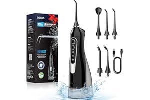 COSLUS Trragba bezprzewodowy irygator do jamy ustnej, pojemność zbiornika na wodę, 300 ml, zwycięzca testu 2025, IPX7, wodoszczelny, dla entuzjastów zdrowia jamy ustnej, codzienne głębokie czyszczenie