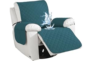 ‎CYCMACO CYCMACO Wasserdichter Sesselüberwurf 1 Sitzer, Anti-Rutsch Kratzfest Sesselüberzug Mit Taschen, Sesselüberwurf Mit Armlehnen, Anti-Flecken, Für Kindern Und Haustieren Hund, Dunkelgrün