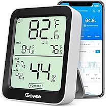 3PCS Pixelure Thermomètre Hygromètre Mini Numérique Thermomètre Intérieur Thermometre Frigo Digital, D'ambiance Moniteur De Température Et Humidimètre à Haute Précision Capteur Humidité Température