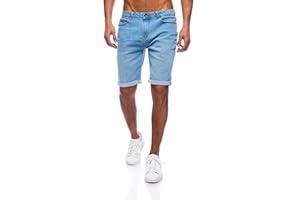 JEEL Herren Kurze Hosen - Slim-Fit Jeans-Shorts - 5-Pocket-Style - Stretch Herren-Shorts - Kurze Hose für Männer - Basic Washed