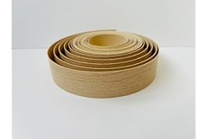 MELAMINE EDGING 22MM WIDE Vale Veneers Pre Glued Iron on Melamine Maple Edging Tape 22mm wide x 5 Metres.