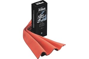 HBS Brilliant silver care cloth 55x35 cm for jewelry and silver-plated objects - with tarnish protection - silver cleaning cloth - impregnated cotton cloth for silver products - silver cleaner