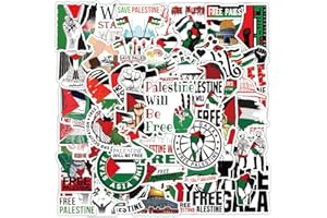 KHYYQUA 100 Pegatinas de Palestina, Multicolor, Estéticas Coloridas, Resistentes al Sol y al Agua, para Portátil, Botella de Agua, Guitarra, Bicicleta