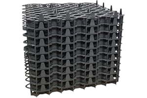 STABILO BEFESTIGUNGSTECHNIK Stabilo Kunststoff Rasengitter Rasengitterplatten Rasenwaben Bodenwaben Paddockplatten Gehwegplatten 50x50x4 cm - schwarz - 10 Stück