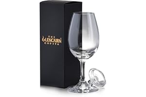 Glencairn - Vaso de whisky tipo copita y tapa de cata en caja de regalo