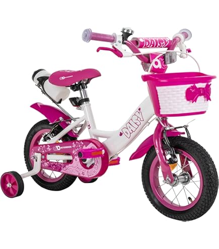 VÉLO ENFANT PETIT Coeur 16 Rose Avec Roues Poupée