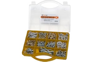 brackit 233 Piece Hook Assortment – Including PVC Cup Hooks, Square Hooks, Eye Hooks and Screw Hooks for DIY and Home Décor Projects - Durable Screw in Hooks for Hanging and Organizing